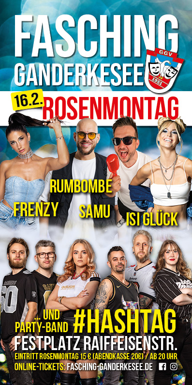 Rosenmontag in Ganderkesee: Isi Glück, Rumbombe, Frenzy, samu und #HASHTAG