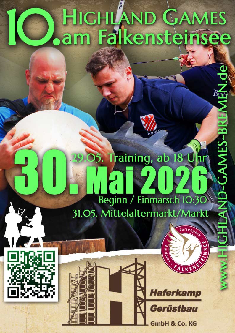 Highland Games Bremen am Falkensteinsee in Ganderkesee 2026
