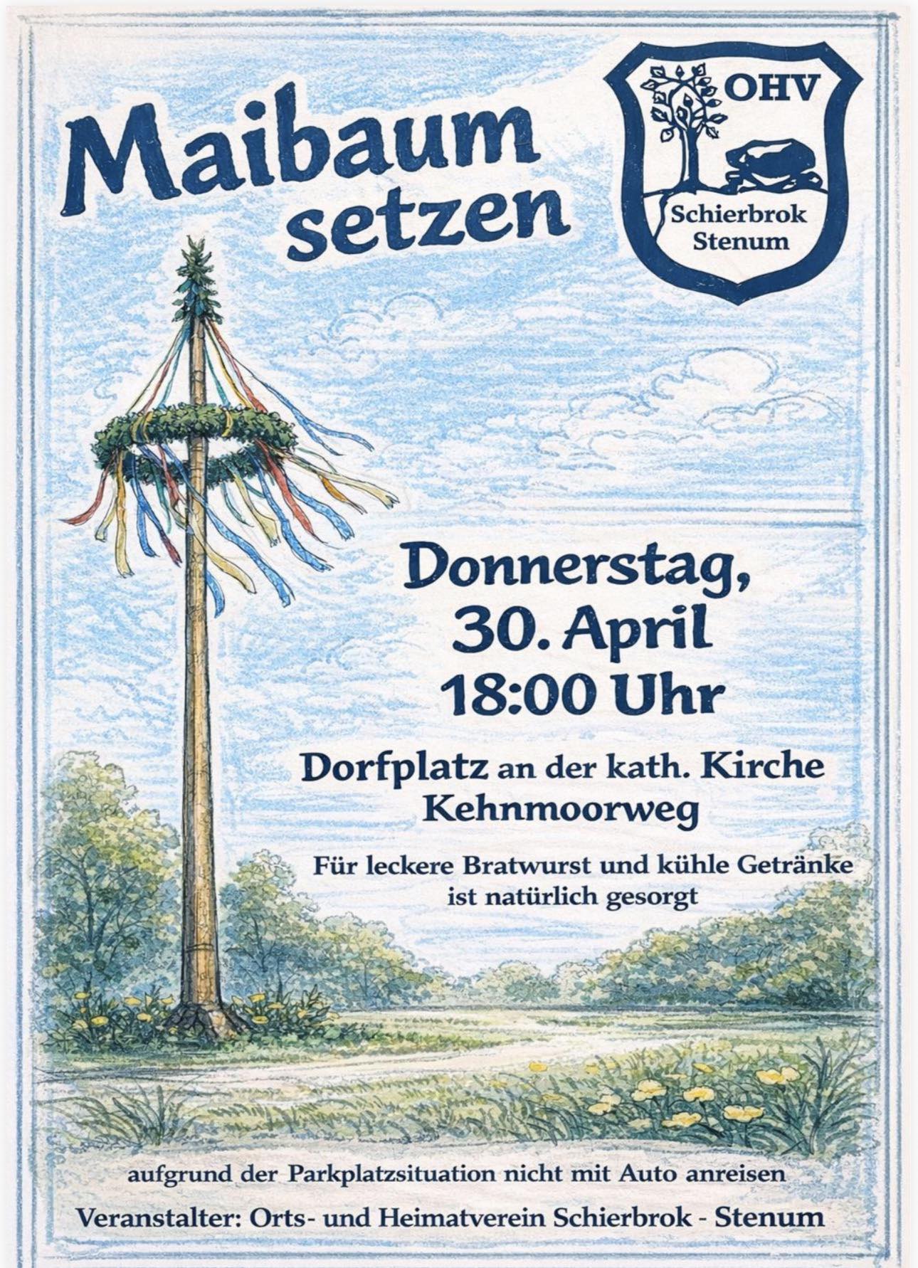 Maibaumsetzen 2026 Stenum