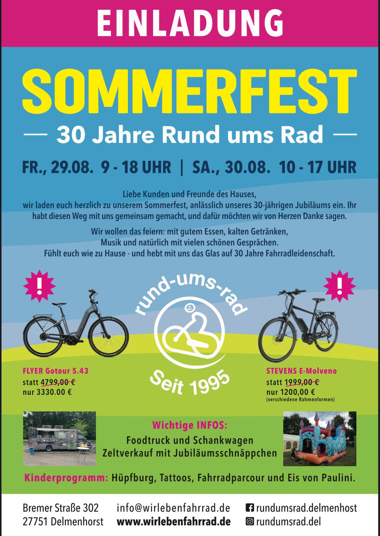 Sommerfest bei Rund ums Rad Wessel in Delmenhorst